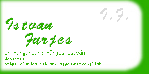 istvan furjes business card